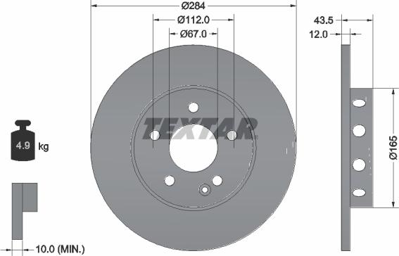 Textar 92059300 - Discofreno www.autoricambit.com