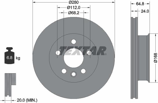 Textar 92056000 - Discofreno www.autoricambit.com