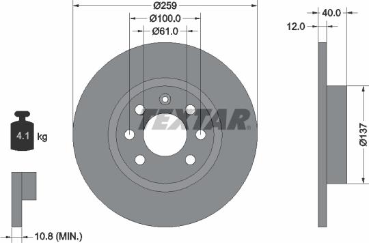 Textar 92050600 - Discofreno www.autoricambit.com