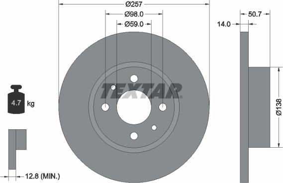 Textar 92053200 - Discofreno www.autoricambit.com