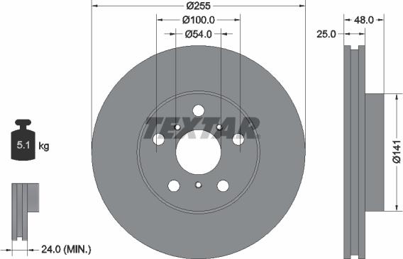 Textar 92052900 - Discofreno www.autoricambit.com