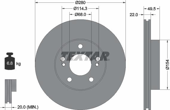 Textar 92069900 - Discofreno www.autoricambit.com