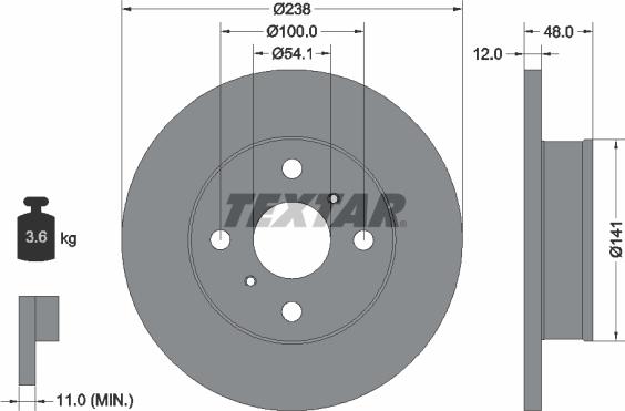 Textar 92065500 - Discofreno www.autoricambit.com