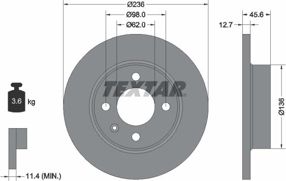 Textar 92065700 - Discofreno www.autoricambit.com