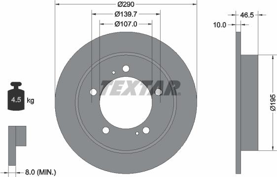 Textar 92066000 - Discofreno www.autoricambit.com