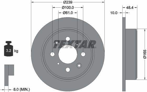 Textar 92060800 - Discofreno www.autoricambit.com