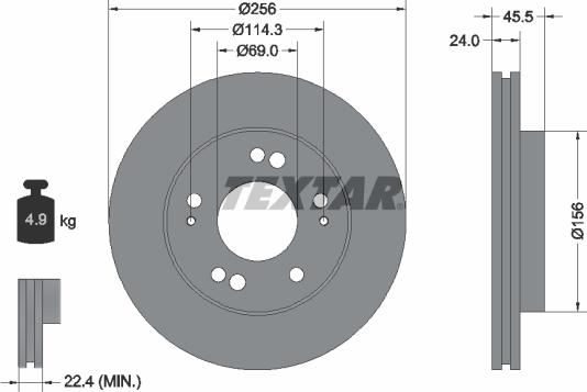 Textar 92063000 - Discofreno www.autoricambit.com