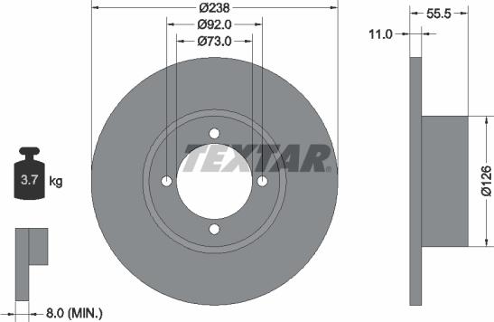 Textar 92005400 - Discofreno www.autoricambit.com