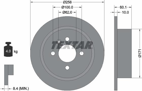 Textar 92019200 - Discofreno www.autoricambit.com