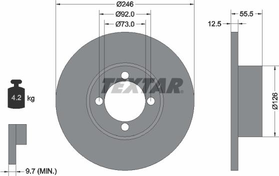 Textar 92010700 - Discofreno www.autoricambit.com