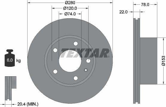 Textar 92013800 - Discofreno www.autoricambit.com