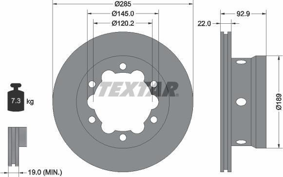 Textar 92089805 - Discofreno www.autoricambit.com