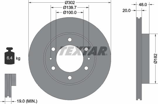 Textar 92080400 - Discofreno www.autoricambit.com