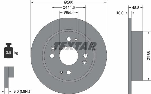 Textar 92081700 - Discofreno www.autoricambit.com