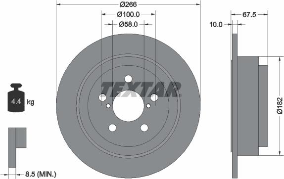 Textar 92082000 - Discofreno www.autoricambit.com