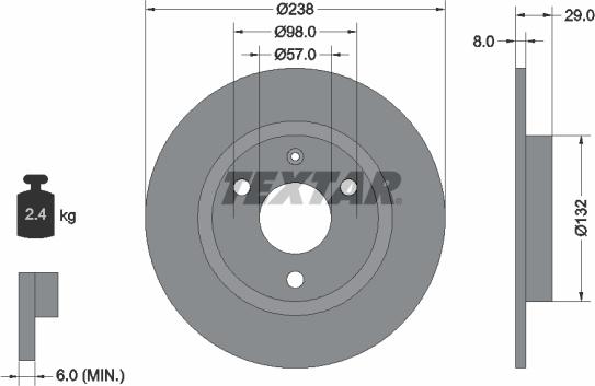 Textar 92038500 - Discofreno www.autoricambit.com