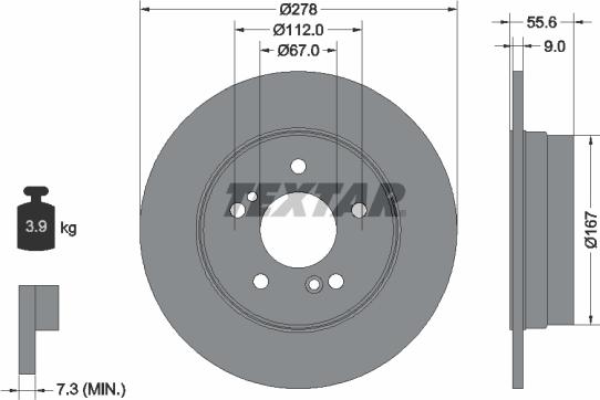 Textar 92032700 - Discofreno www.autoricambit.com