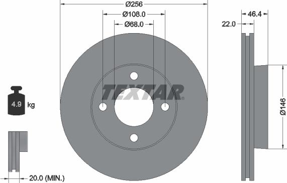 Textar 92026000 - Discofreno www.autoricambit.com