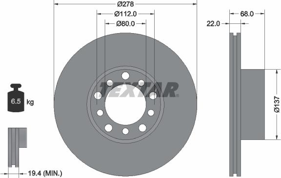 Textar 92020400 - Discofreno www.autoricambit.com