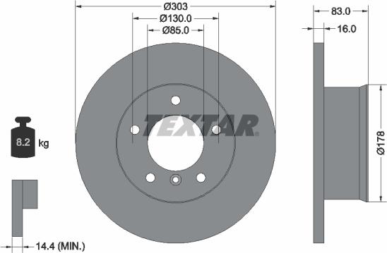 Textar 92020300 - Discofreno www.autoricambit.com