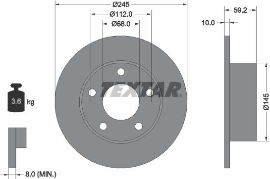 Textar 92022800 - Discofreno www.autoricambit.com