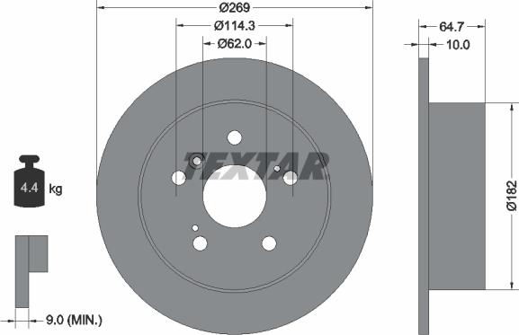 Textar 92079300 - Discofreno www.autoricambit.com