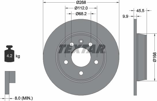 Textar 92074300 - Discofreno www.autoricambit.com