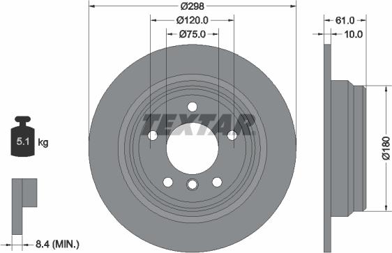 Textar 92076600 - Discofreno www.autoricambit.com