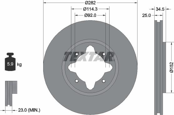 Textar 92078100 - Discofreno www.autoricambit.com