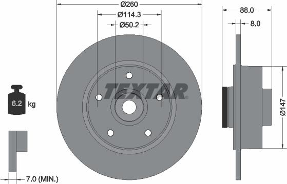 Textar 92196000 - Discofreno www.autoricambit.com