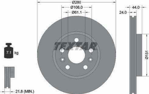 Textar 92196800 - Discofreno www.autoricambit.com