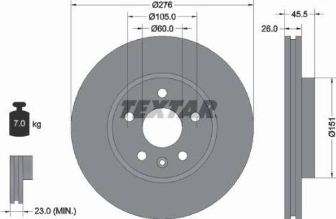 Textar 92198900 - Discofreno www.autoricambit.com