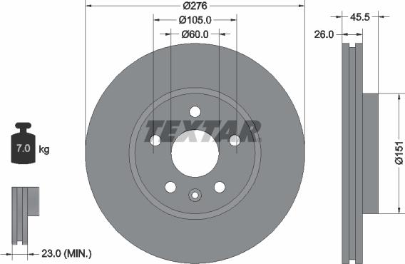 Textar 92198903 - Discofreno www.autoricambit.com