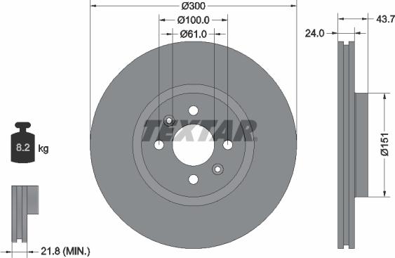 Textar 92149500 - Discofreno www.autoricambit.com