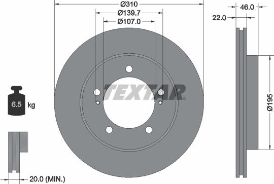 Textar 92149000 - Discofreno www.autoricambit.com