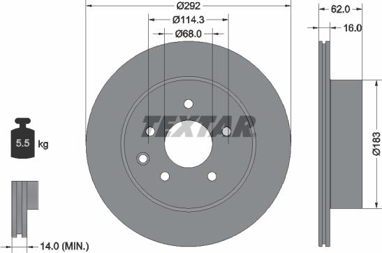 Textar 92144000 - Discofreno www.autoricambit.com