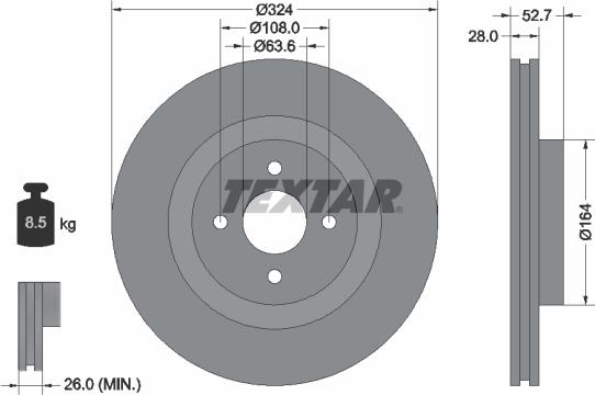 Textar 92146400 - Discofreno www.autoricambit.com