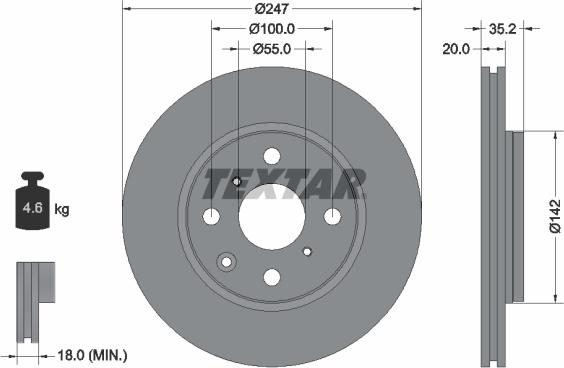 Textar 92141900 - Discofreno www.autoricambit.com