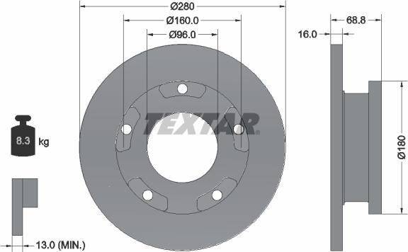 Textar 92159100 - Discofreno www.autoricambit.com