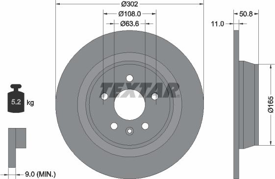 Textar 92159305 - Discofreno www.autoricambit.com