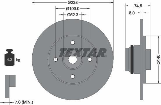 Textar 92154000 - Discofreno www.autoricambit.com