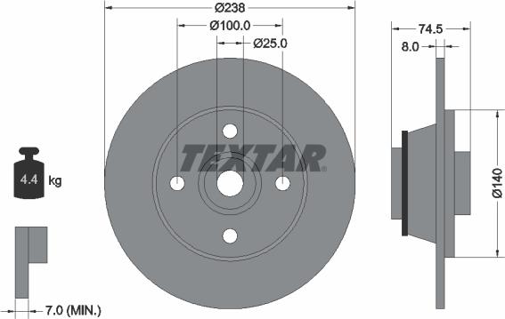 Textar 92154100 - Discofreno www.autoricambit.com