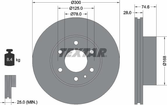 Textar 92155900 - Discofreno www.autoricambit.com