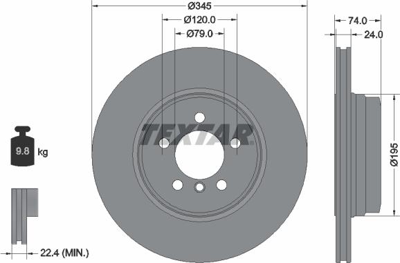 Textar 92155005 - Discofreno www.autoricambit.com