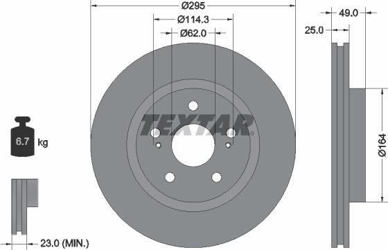 Textar 92156500 - Discofreno www.autoricambit.com