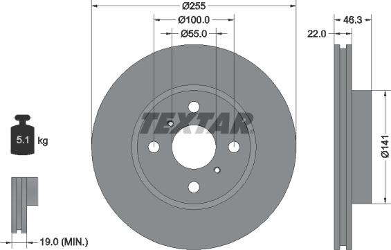 Textar 92156100 - Discofreno www.autoricambit.com