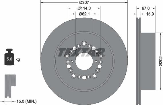 Textar 92150400 - Discofreno www.autoricambit.com