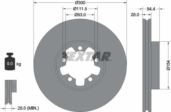 Textar 92151900 - Discofreno www.autoricambit.com