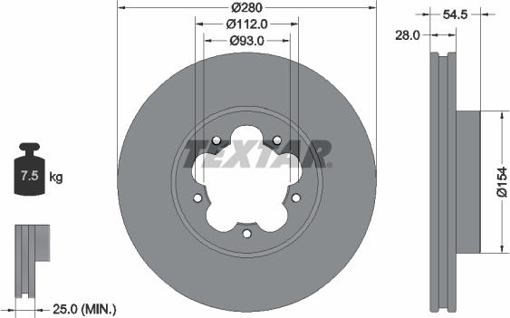 Textar 92151800 - Discofreno www.autoricambit.com