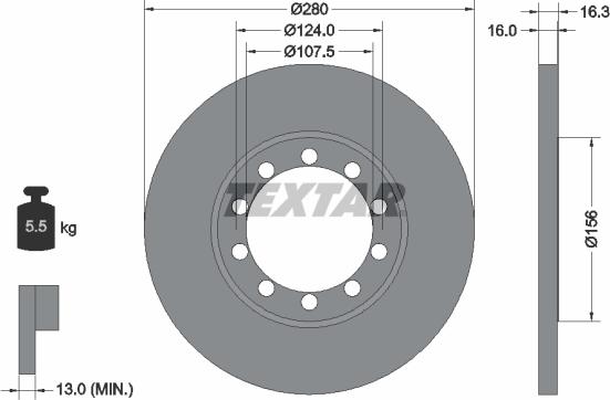 Textar 92152003 - Discofreno www.autoricambit.com